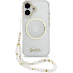Guess Iml Glitter Script Strap Magsafe Case For Iphone 17 Transparent - (GUHMP17S5HTGSMSH)
