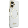 Guess Iml Glitter Script Strap Magsafe Case For Iphone 17 Transparent - (GUHMP17S5HTGSMSH)