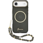 Guess Iml Glitter Script Strap Magsafe Case For Iphone Air Black - (GUHMP17M5HTGSMSK)