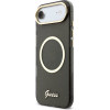 Guess Iml Glitter Script Strap Magsafe Case For Iphone Air Black - (GUHMP17M5HTGSMSK)