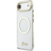Guess Iml Glitter Script Strap Magsafe Case For Iphone Air Transparent - (GUHMP17M5HTGSMSH)