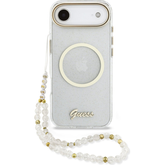 Guess Iml Glitter Script Strap Magsafe Case For Iphone Air Transparent - (GUHMP17M5HTGSMSH)