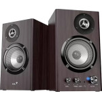 Genius Speakers 2.0 - SP-HF1812BT - 50W RMS, Bluetooth 5.3, Dark Brown - (GENIUS-SP-HF1812BT-DARK)