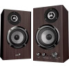 Genius Speakers 2.0 - SP-HF1812BT - 50W RMS, Bluetooth 5.3, Dark Brown - (GENIUS-SP-HF1812BT-DARK)