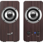 Genius Speakers 2.0 - SP-HF400 - 10W RMS, Dark Brown - (GENIUS-SP-HF400-DARK)