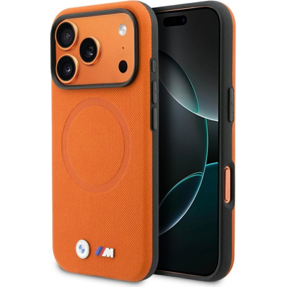 BMW Case M Fw Logo Metal Magsafe For Iphone 17 Pro Max Orange - (BMHMP17X25PFWSMO)