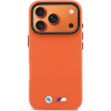 BMW Case M Metal Logo Magsafe For Iphone 17 Pro Max Orange - (BMHMP17X25PFWKCKO)