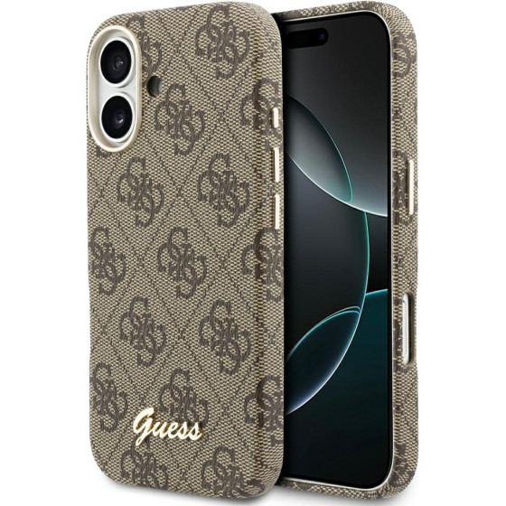 Guess Case 4G Script Magsafe For Iphone 17 Brown - (GUHMP17S5P4FWMSW)