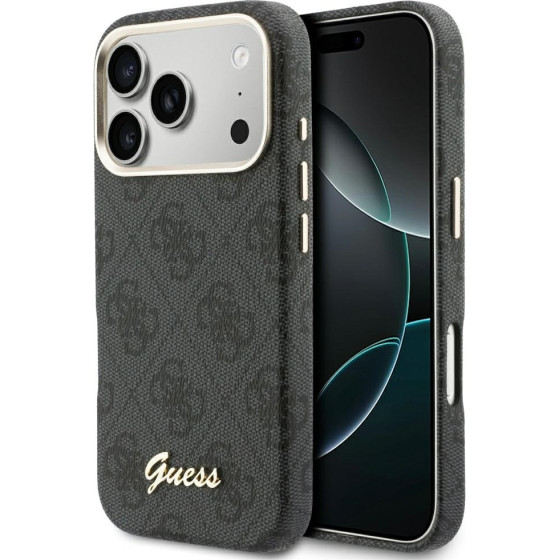 Guess Case 4G Script Magsafe For Iphone 17 Pro Max Black - (GUHMP17X5P4FWMSK)
