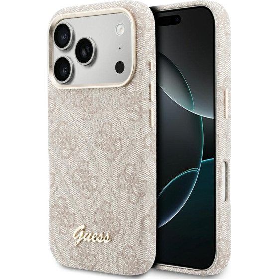 Guess Case 4G Script Magsafe For Iphone 17 Pro Max Pink - (GUHMP17X5P4FWMSP)