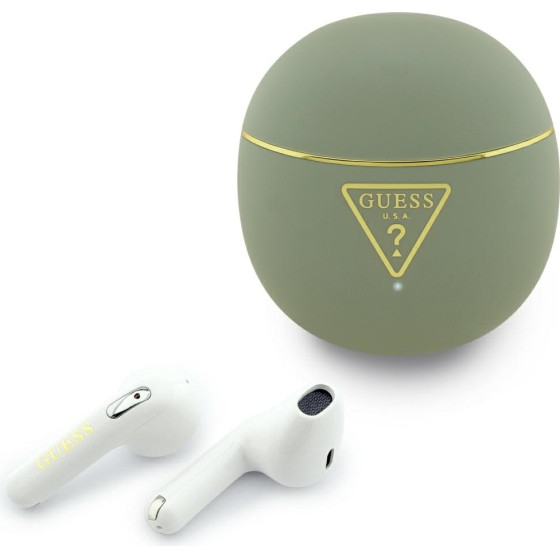 Guess Tws Earphones Gold Line Triangle Khaki - (GUTWSA15HETN)
