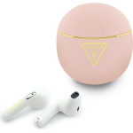 Guess Tws Earphones Gold Line Triangle Pink - (GUTWSA15HETP)