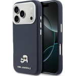 Karl Lagerfeld Case Karl & Choupette Head Pins Saffiano Magsafe For Iphone 17 Pro Blue - (KLHMP17L6PFKCLB)