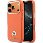 Karl Lagerfeld Case Karl & Choupette Head Pins Saffiano Magsafe For Iphone 17 Pro Orange - (KLHMP17L6PFKCLO)