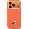 Karl Lagerfeld Case Karl & Choupette Head Pins Saffiano Magsafe For Iphone 17 Pro Orange - (KLHMP17L6PFKCLO)
