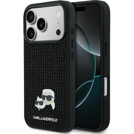 Karl Lagerfeld Case Rhinestones Karl&Choupette Pin For Iphone 17 Pro Black - (KLHCP17L6PRKCLK)