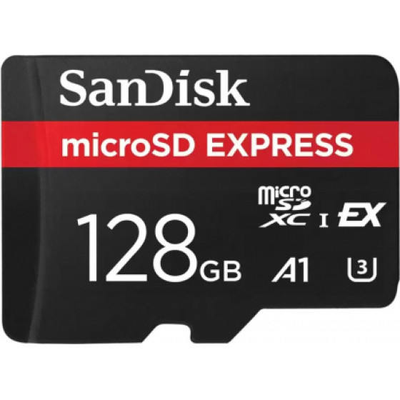 Sandisk Microsdxc Memory Card Express, 128Gb, Class 10 / UHS-1 U3 - (SDSQXFN-128G-GN4NN)