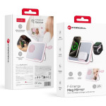 FORCELL F-Energy Mag Mirror 15W 3 In 1 Wireless Charger Compatible With Magsafe / Apple Watch / Samsung Watch / Airpods pink