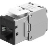 Goobay Keystone Module RJ45 Cat 6A, STP, Slim, Black Black - (77943)