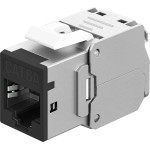 Goobay Keystone Module RJ45 Cat 6A, STP, Slim, Black Black - (77943)