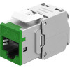 Goobay Keystone Module RJ45 Cat 6A, STP, Slim, Green Green - (77945)