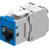 Goobay Keystone Module RJ45 Cat 6A, STP, Slim, Blue Blue - (77944)