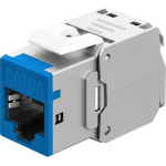 Goobay Keystone Module RJ45 Cat 6A, STP, Slim, Blue Blue - (77944)