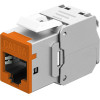 Goobay Keystone Module RJ45 Cat 6A, STP, Slim, Orange Orange - (77947)