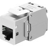 Goobay Keystone Module RJ45 Cat 6A, STP, Slim, White White - (77949)