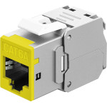 Goobay Keystone Module RJ45 Cat 6A, STP, Slim, Yellow Yellow - (77950)