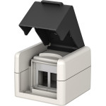 Goobay Outdoor Surface-Mounted Box IP44, 2x Keystone Ports, - (79169)