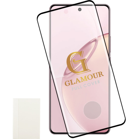 Idol 1991 Tempered Glass Realme 16 Pro Plus 6.8'' 9H 0.30mm Glamour Full Cover 3D Full Glue Finger Unlock BLACK+Squeezy CARD