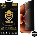 Idol 1991 Tempered Glass Xiaomi 17 Ultra 5G 6.9'' 9H 0.25mm Privacy Antispy Semi Curved Finger Unlock Full Glue BLACK