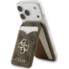 GUESS PU 4G Mirror MagSafe Cardslot Stand Brown - (GUWMSMIP4GW)
