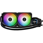 Gamdias Water Cooling 240mm - AURA GL240 DIGITAL - Digital Display, aRGB - (GAMDIAS-AURA-GL240-DIGITAL-BK)