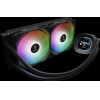 Gamdias Water Cooling 240mm - AURA GL240 DIGITAL - Digital Display, aRGB - (GAMDIAS-AURA-GL240-DIGITAL-BK)
