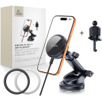 Tech-Protect V9 Arcticboost Magnetic Magsafe Dashboard & Vent Car Mount Wireless Charger 25W QI2.2 BLACK