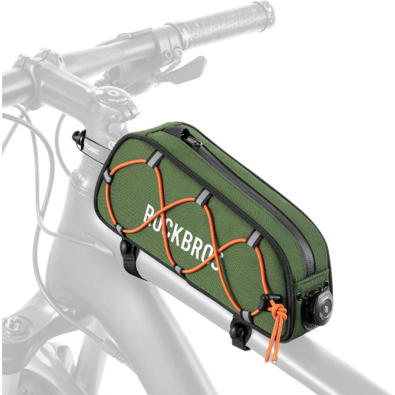 Rockbros 30120045001 Road To Sky Bicycle Bag For The Top Frame tube, waterproof, 0.7L - Green - (Rockbros-30120045001)