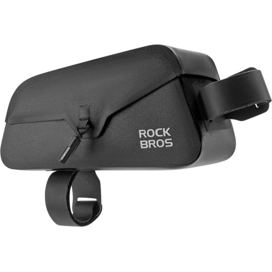 Rockbros 30120122002 Waterproof Bicycle Frame Bag With Magnetic Closure 0.9L - Black - (Rockbros-30120122002)