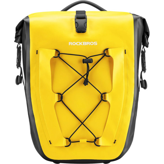 Rockbros 30140022005 Waterproof Bicycle Pannier 25-32L - Yellow - (Rockbros-30140022005)