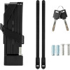 Rockbros 32140003001 Foldable Bicycle Lock With Key And handle, 88cm - Black - (Rockbros-32140003001)