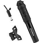 Rockbros 810PCS-Hp Mini Hand Bicycle Pump With Presta & Schrader Hose - Black - (Rockbros-810PCS-HP)