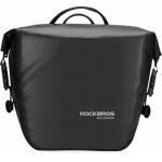 Rockbros AS-003-1BK Waterproof Bicycle Bag With Shoulder strap, front/Rear mounting, 10-14l - Black - (Rockbros-AS-003-1BK)