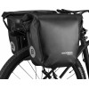 Rockbros AS-003-1BK Waterproof Bicycle Bag With Shoulder strap, front/Rear mounting, 10-14l - Black - (Rockbros-AS-003-1BK)