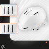 Rockbros Qunature 10130003001 Ski Helmet With Earmuffs Snowboard Size L - White - (Qunature-10130003001)
