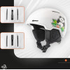 Rockbros Qunature 10130003005 Ski Helmet With Earmuffs Panda Snowboard For Kids Size M - White - (Qunature-10130003005)