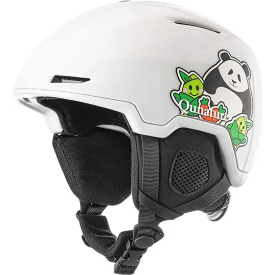 Rockbros Qunature 10130003005 Ski Helmet With Earmuffs Panda Snowboard For Kids Size M - White - (Qunature-10130003005)