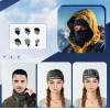 Rockbros Qunature 11230014002 Ski scarf, Sports bandana, Universal Size - Black - (Qunature-11230014002)
