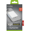 SBS Powerbank Ulta Compact 5000 Mah Wireless Charge White - (B5000HDMAG)