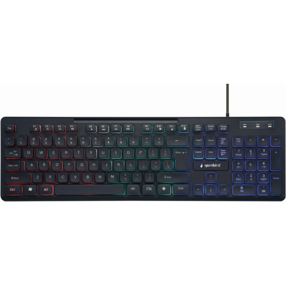 Gembird Rainbow Backlight Multimedia Keyboard Us Layout Black Oem - (KB-UML-02)